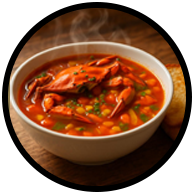 Chilli Garlic Crab Meat Soup