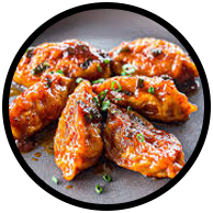 Honey Glazed Chicken Momo (Panfried)